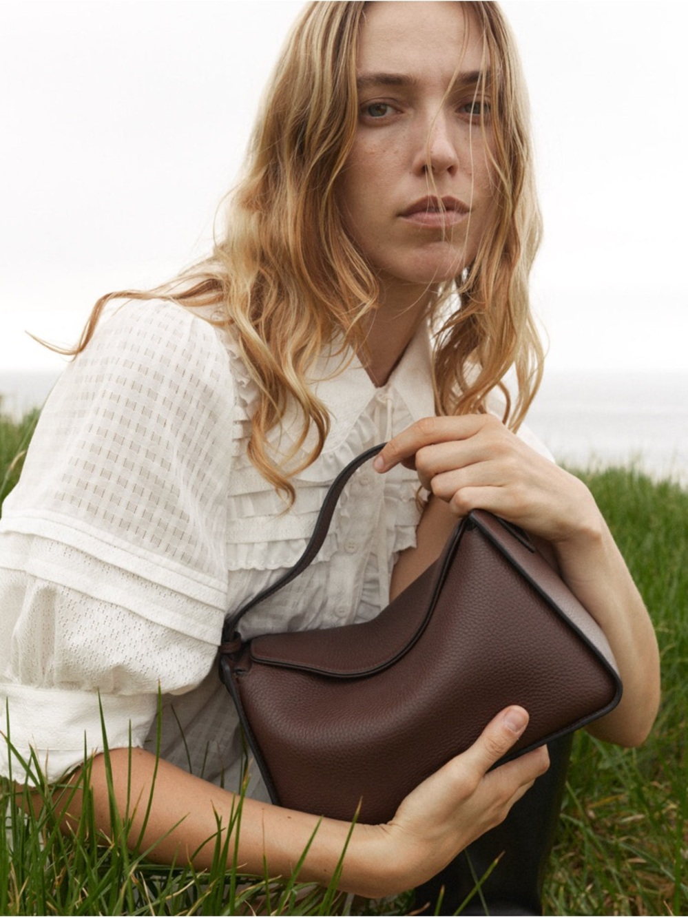 The Horse Brown Pebbled Leather Shoulder Bag